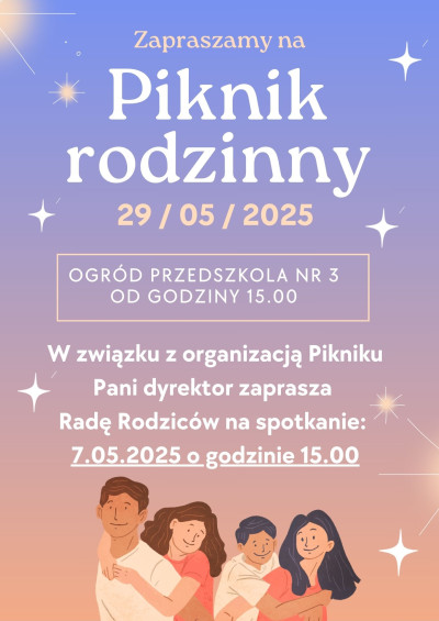 grafika do wpisu: Piknik rodzinny - Zebranie Rady Rodziców