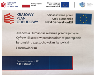 grafika do wpisu: „Cyfrowi Eksperci w przedszkolach w podregionie bytomskim, częstochowskim, katowickim i sosnowieckim”