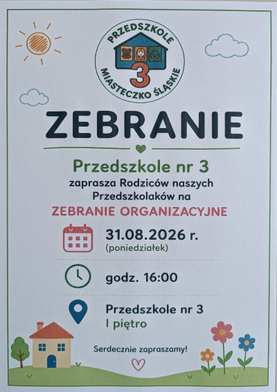 grafika do wpisu: Zapraszamy na zebranie - Początek roku szkolnego