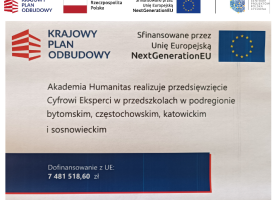grafika do wpisu: „Cyfrowi Eksperci w przedszkolach w podregionie bytomskim, częstochowskim, katowickim i sosnowieckim”