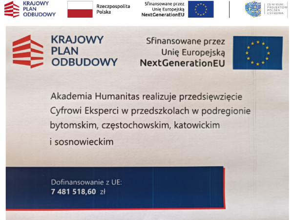 „Cyfrowi Eksperci w przedszkolach w podregionie bytomskim, częstochowskim, katowickim i sosnowieckim”